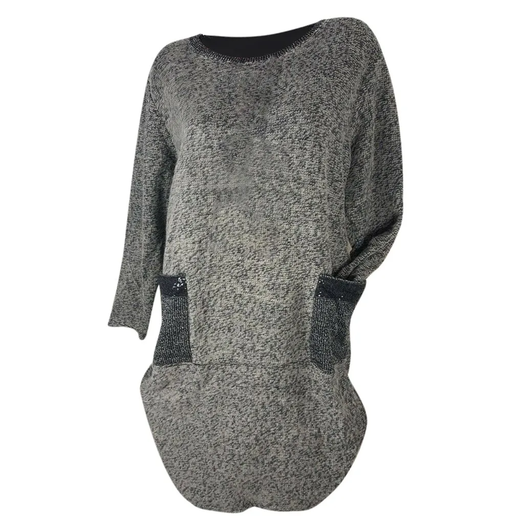 Повседневное платье-рубашка для женщин большие размеры круглый вырез с