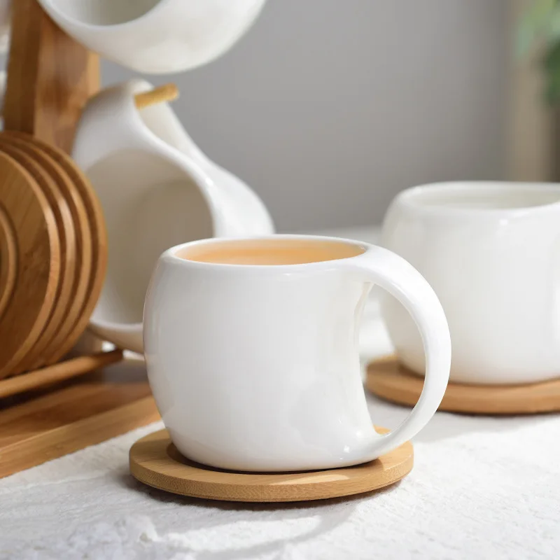 Ceramic Espresso Mugs Modern simplicity Coffee Cups Set Drinkware Original Mug for Tea Saucer Creative Gifts For Friends | Дом и сад