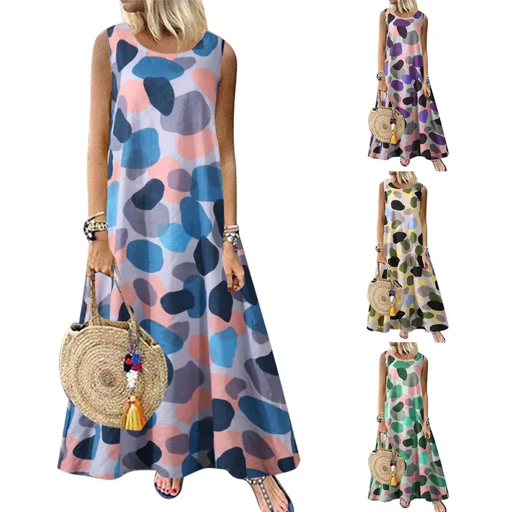 Летнее богемное пляжное платье размера плюс m 5xl женское повседневное летнее