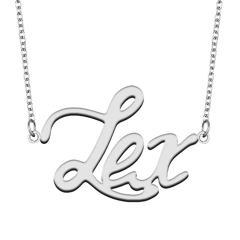Lex Custom Name Necklace Customized Pendant Choker Personalized Jewelry Gift for Women Girls Friend Christmas Present