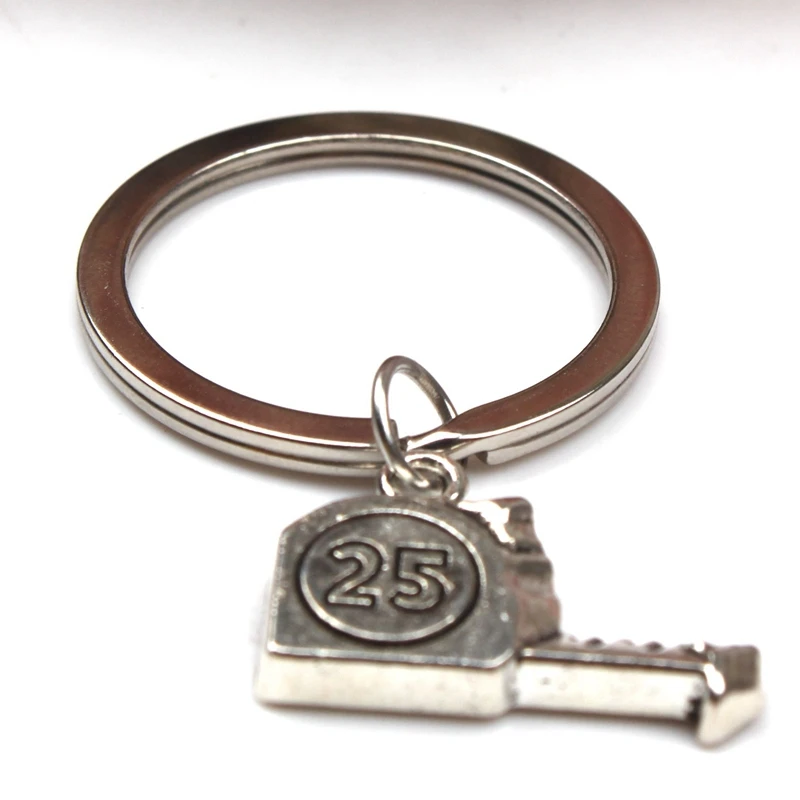 Ретро Модный Набор для ремонта авто брелок мини ключ стальная линейка ножовка