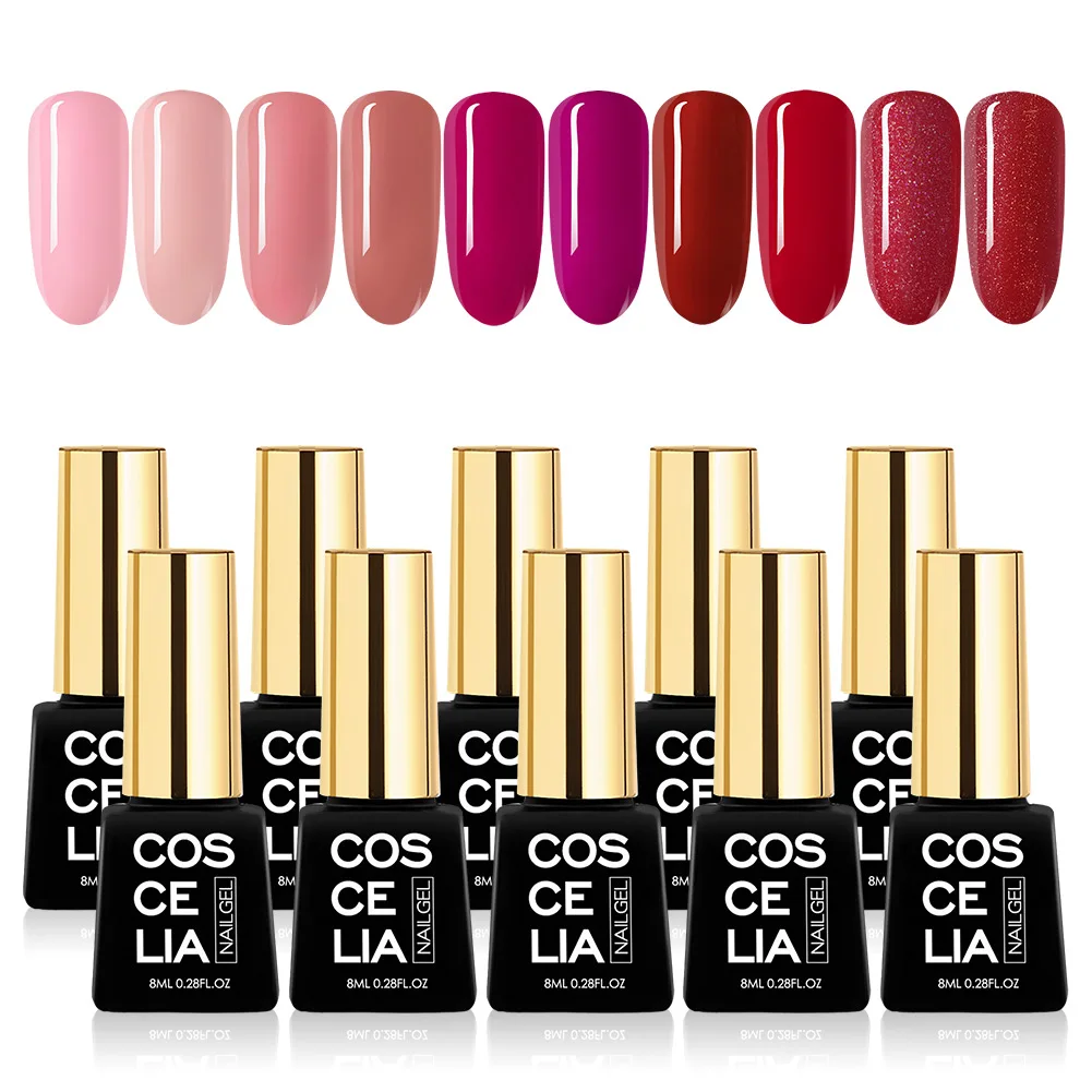 10pc nail polish 01 Маникюрный набор для маникюра с 36 Вт светодиодной лампой для ногтей, машинка для сверления ногтей, Набор лаков для ногтей, набор акриловых инструментов для дизайна ногтей - Цвет: 10pc nail polish 01