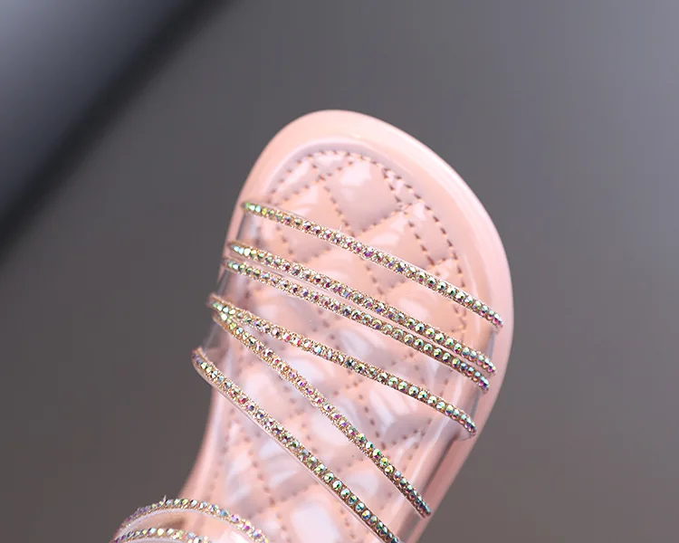 

Summer Baby Girl Sandals Fashion Rhinestone Princess Beach Shoes 1-3 Children's Shoes Light Girls Sandals