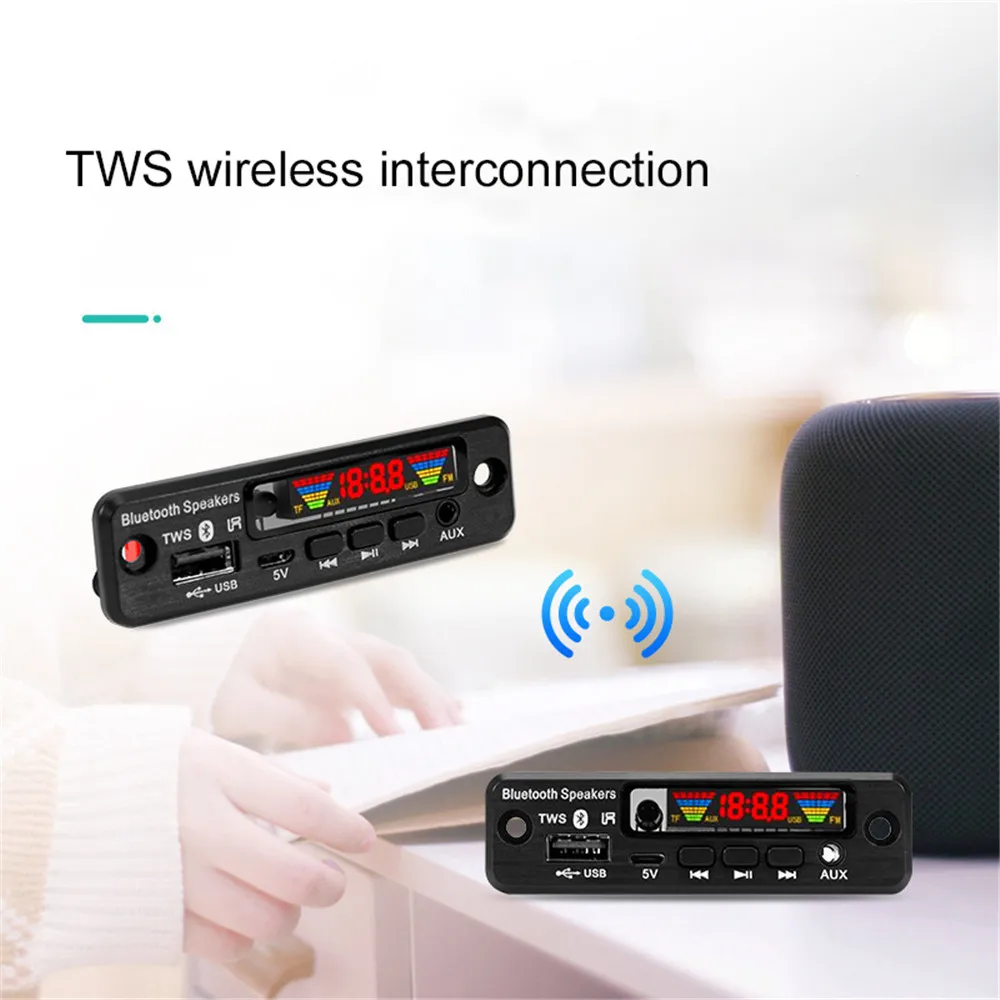 Комплект громкой связи Kebidu для автомобиля декодер с Bluetooth FM-радио TF USB 3 5 мм AUX