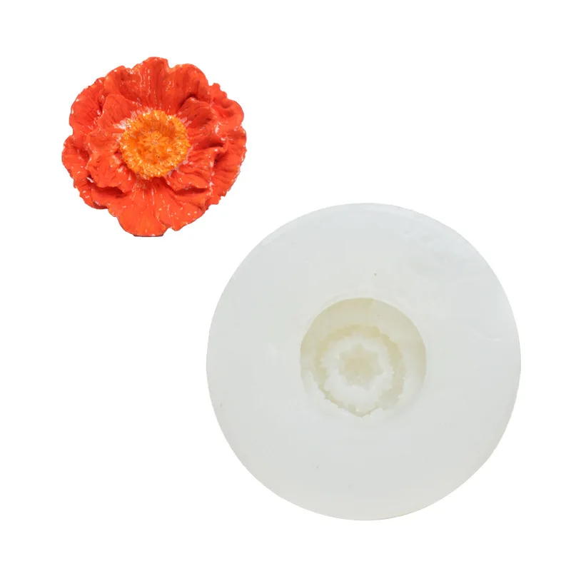 Силиконовая форма сделай сам для мыла 3d цветов Маков свечей розы|Формы мыла| |