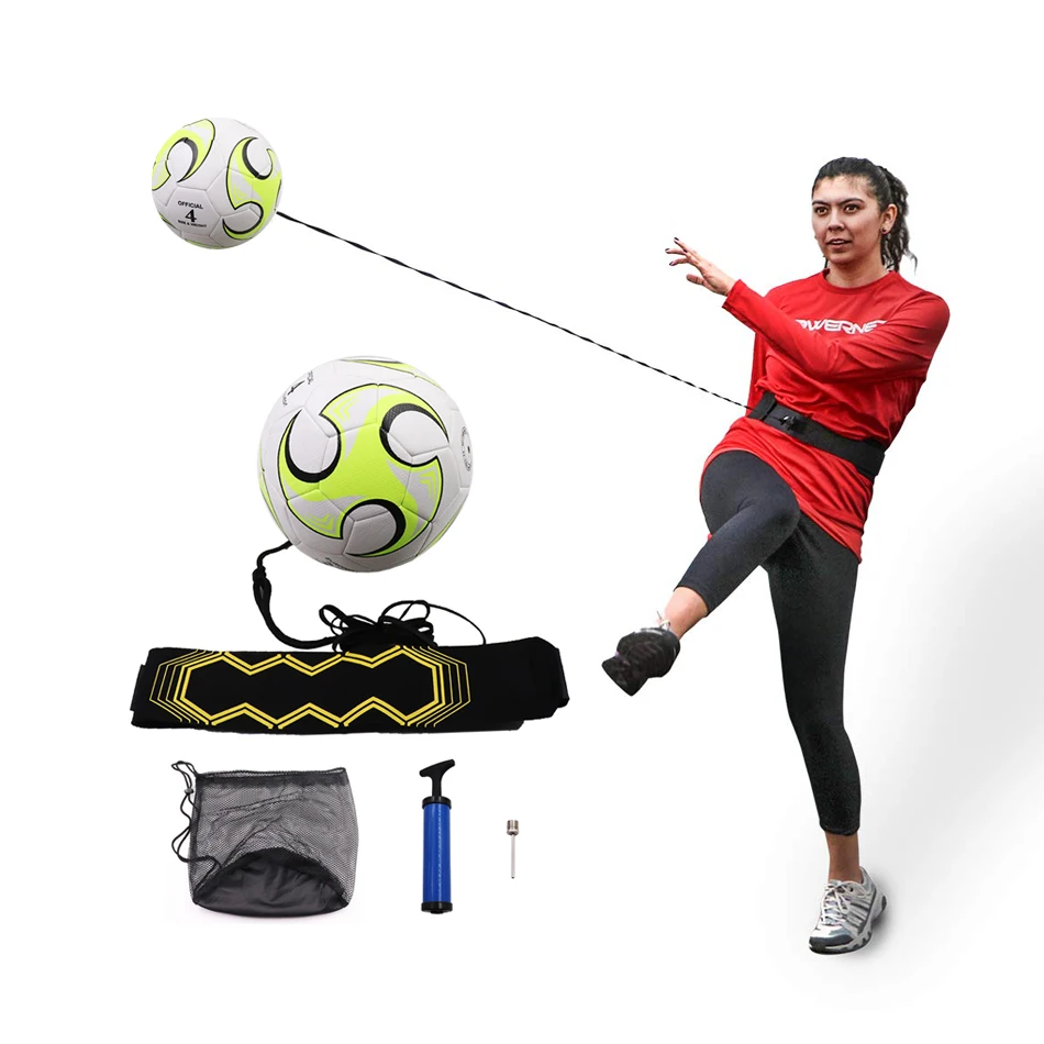 

2019 new arrived Size 4 Solo Kick Speed Football with Belt Rope for beginner Practice Soccer durable PU Ball Training Equiment