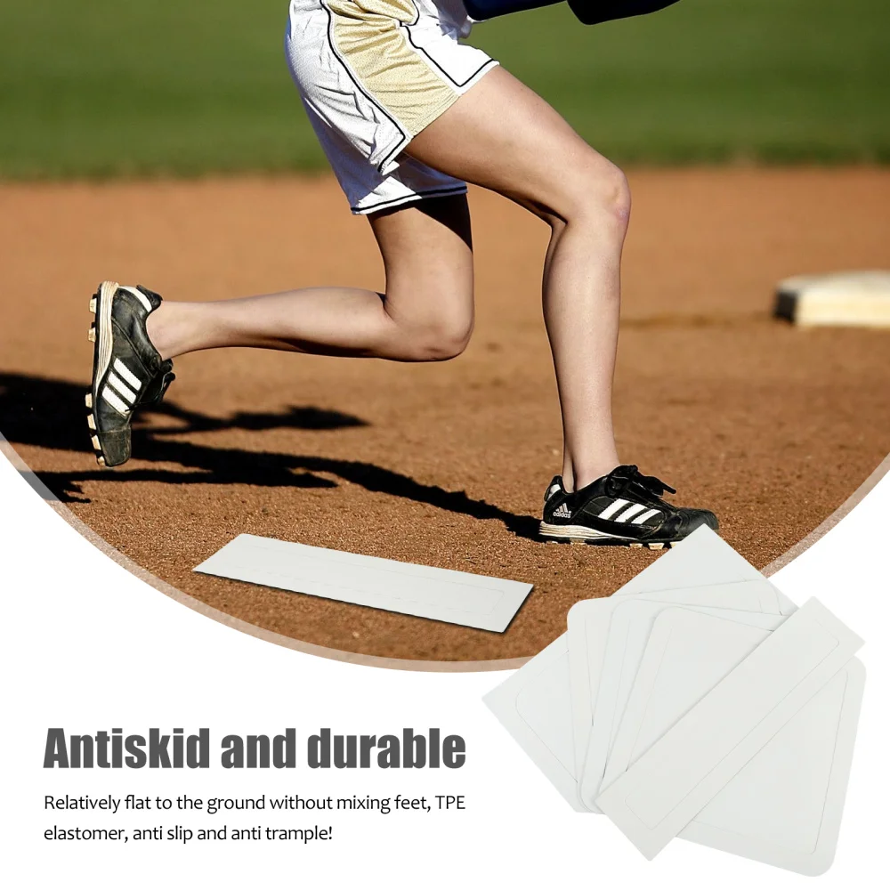 

5pcs Thrown Down Baseball Base Rubber Baseball Softball Kickball Plate