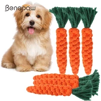benepaw cotton dog rope toy eco friendly carrot shaped puppy teething toys for boredom training indooroutdoor pet chew