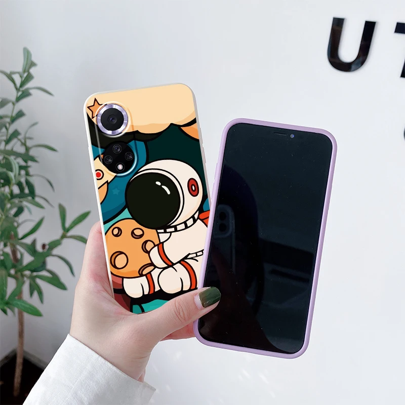 

Nova 8 7 SE Pro Nova 6 4G 5G 5i Soft Anti-fall Phone Case Y8P Y9PRIME Astronaut Back Cover Non-slip NOHON Design For HUAWEI