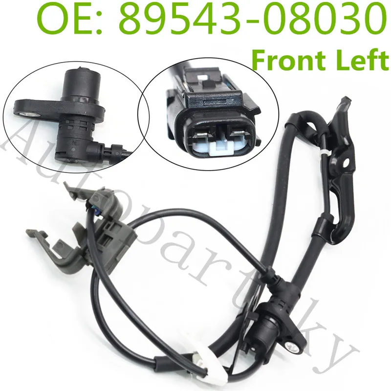 New ABS Wheel Speed Sensor Front Right 89542-08030 Left 89543-08030 For Toyota Sienna 2004 2005 2006 2007 2008 2009 2010 | Автомобили и