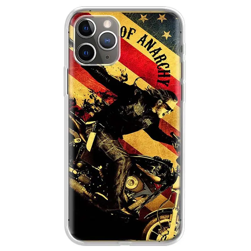American TV Sons of Anarchy Phone Case For Apple iPhone 11 13 14 Pro 12 Mini SE X XR XS Max 6 6S 7 8 Plus Pattern Soft TPU Back images - 6