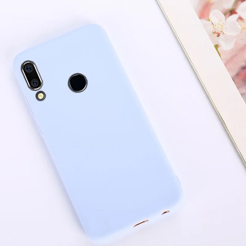 Purple Для huawei Y7 Pro Y6 Prime Y9 P Smart однотонный Мягкий чехол из ТПУ силиконовый чехол для huawei P30 Lite Nova 4e - Цвет: Purple