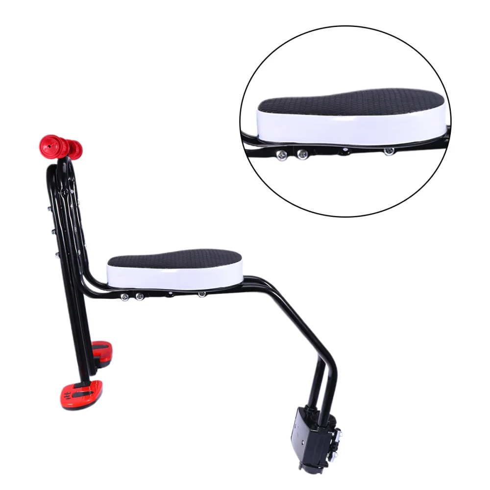 

Children Bike Seat Quick Dismounting Seat Electrombile Preposed Safety Seat With Armrest Pedal Standard Black