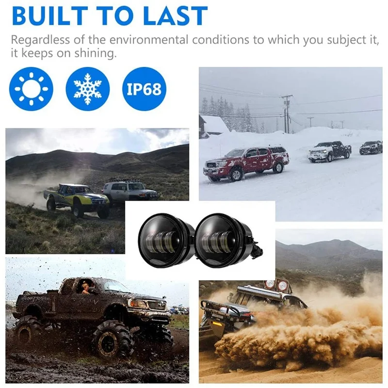 

Round Fog Light is Suitable for 2011-2014 Ford F-150 LED Spotlight Fog Light Front Bumper Driving Light