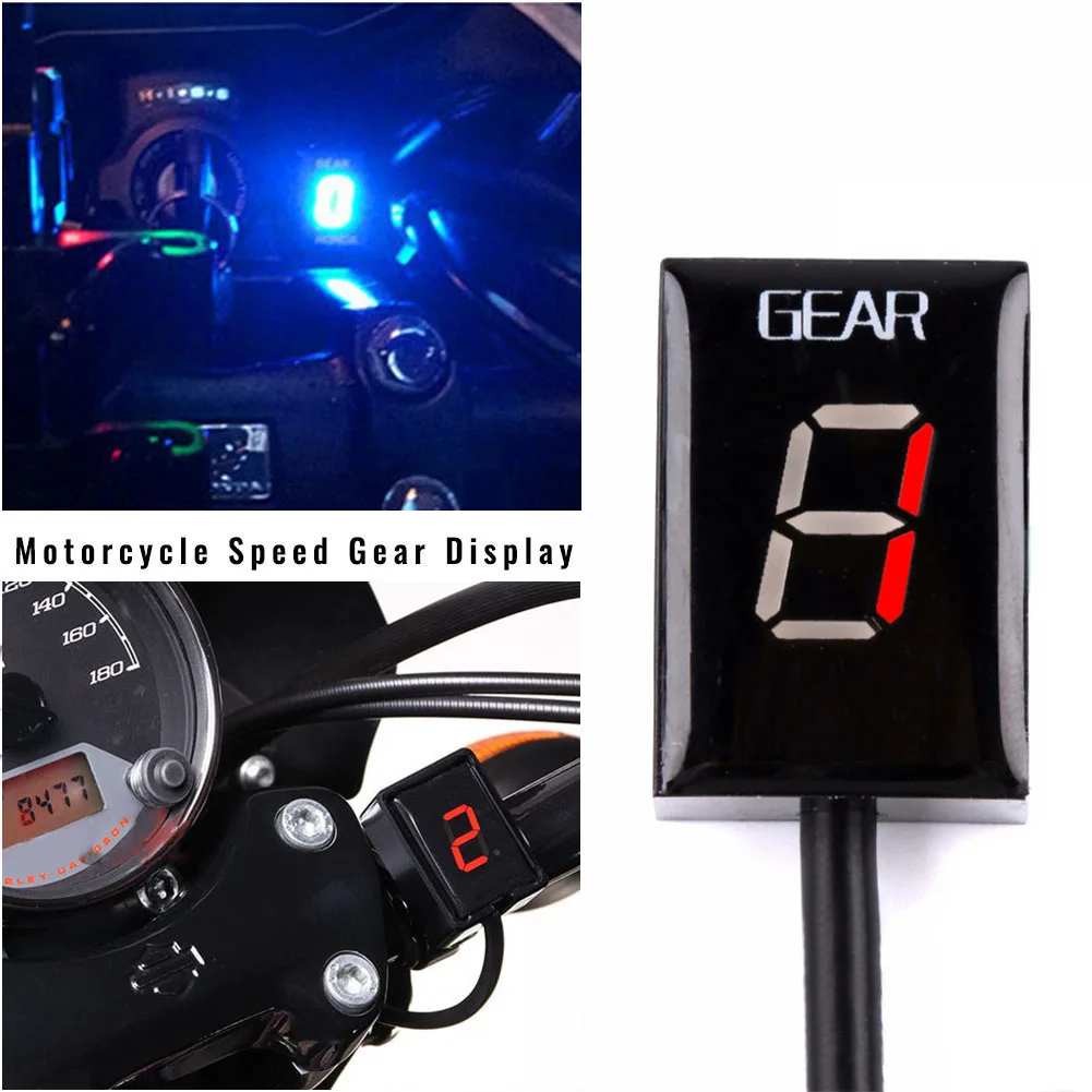 

For Suzuki In-truder Motorcycle 6 Levels Ecu Plug Mount Speed Gear Digital Display Indicator Motorcycle Accessories