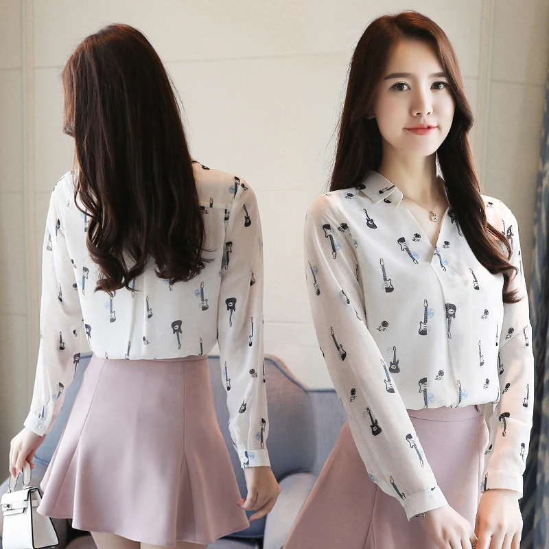 2019 Женские топы и рубашки блузки женские v-образный вырез с аппликацией животных