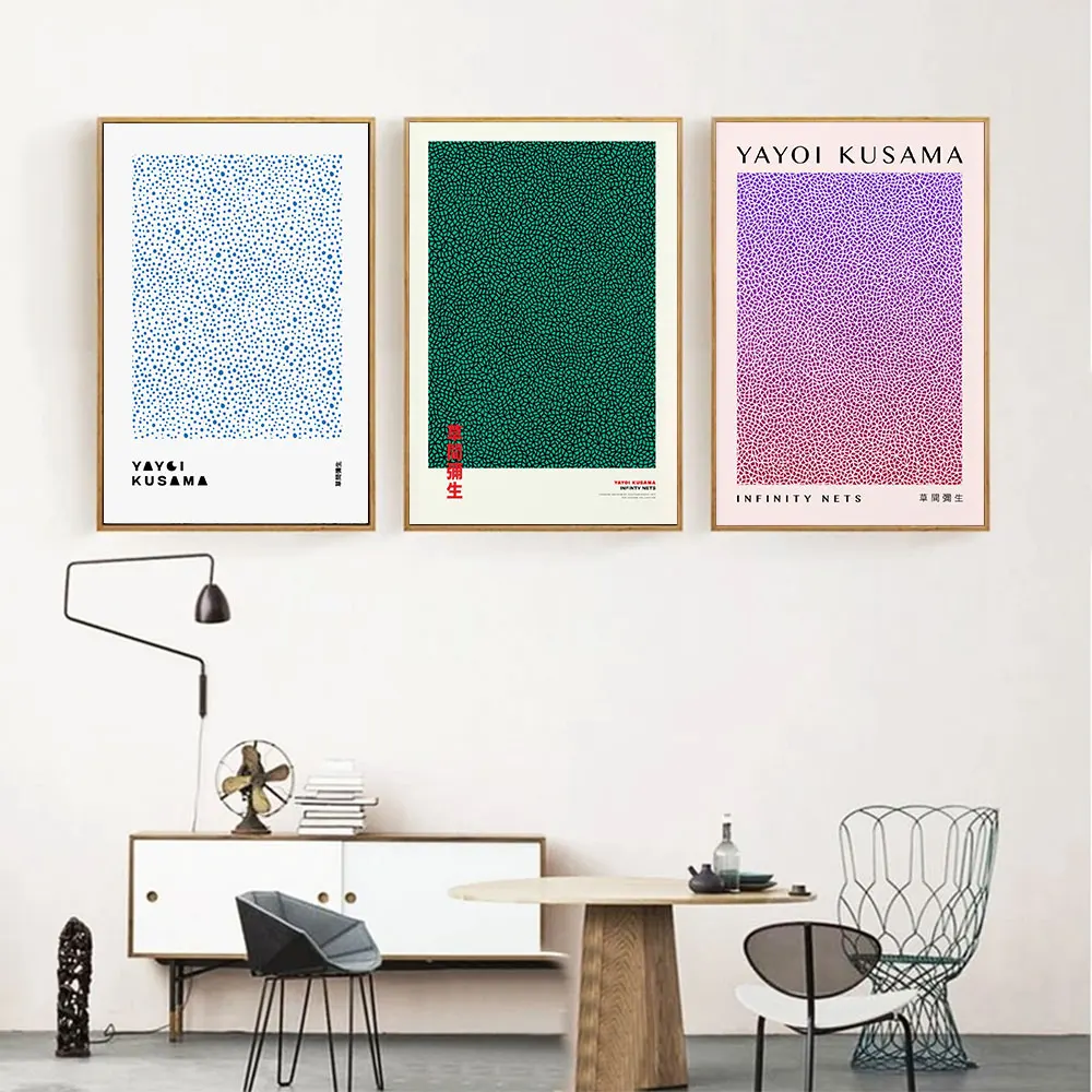 Выставочный плакат Yayoi Kusama японская Картина на холсте скандинавский абстрактный