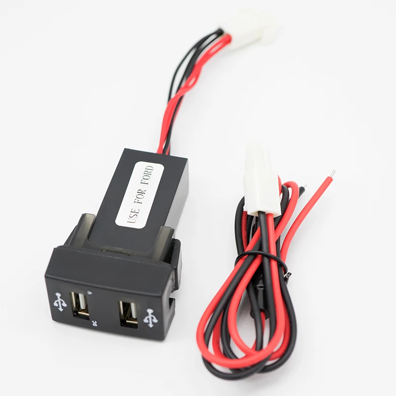 for ford Автомобильная панель с двумя usb-портами для зарядки приборной панели 5 в 2,1 А, 1,2 А, 2 USB зарядного устройства и измерителя напряжения, монитор батареи для Ford для телефона - Название цвета: for ford