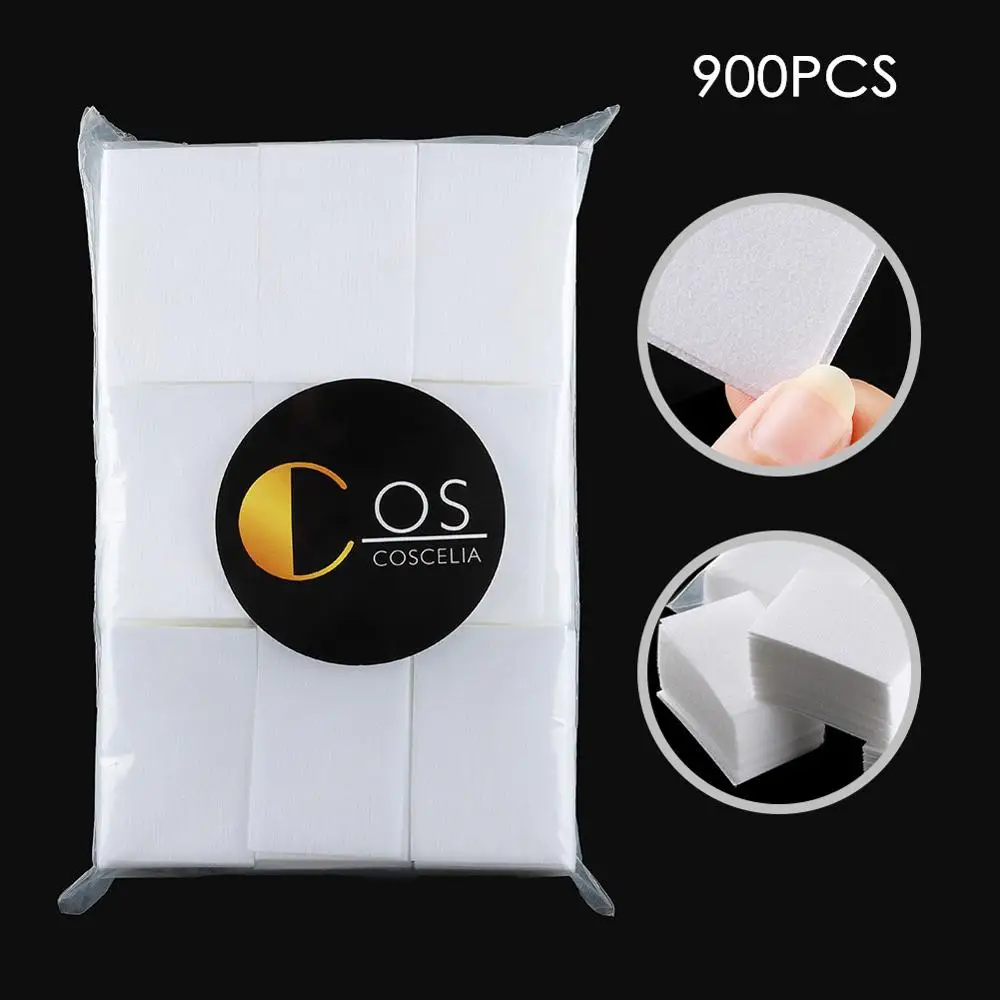 900 шт. безворсовые салфетки для снятия лака ногтей|pad manicure|lint-free wipespedicure gel |