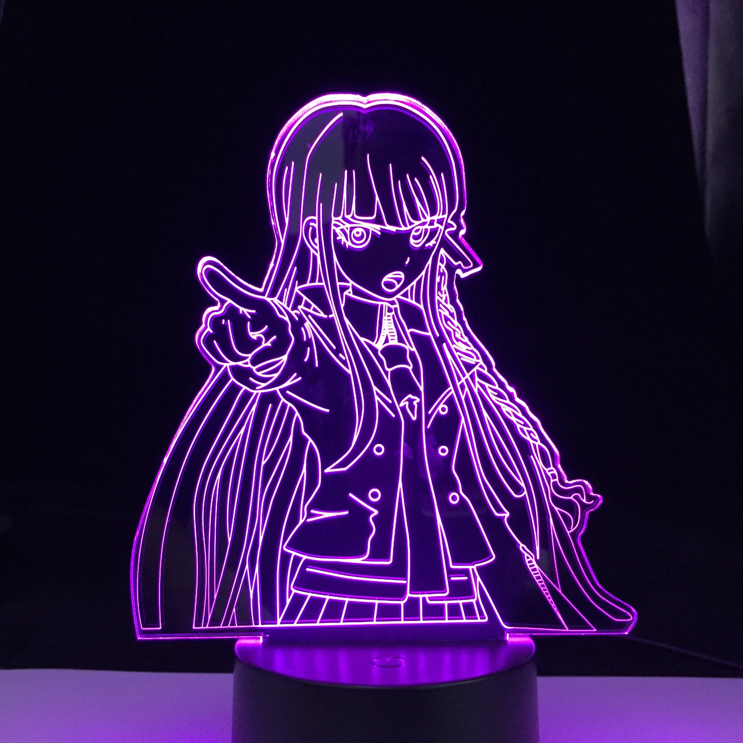 

Kyoko Kirigiri Danganronpa Kyoko Kirigiri Led Night Light Lamp for Room Decor Kids Child Gift Danganronpa Acrylic Desk Lamp