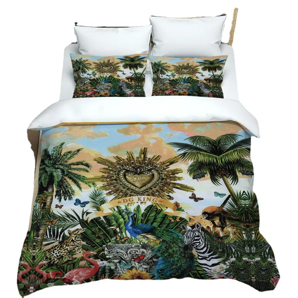 Lannidaa животные тропический лес набор пододеяльников включает пододеяльник и