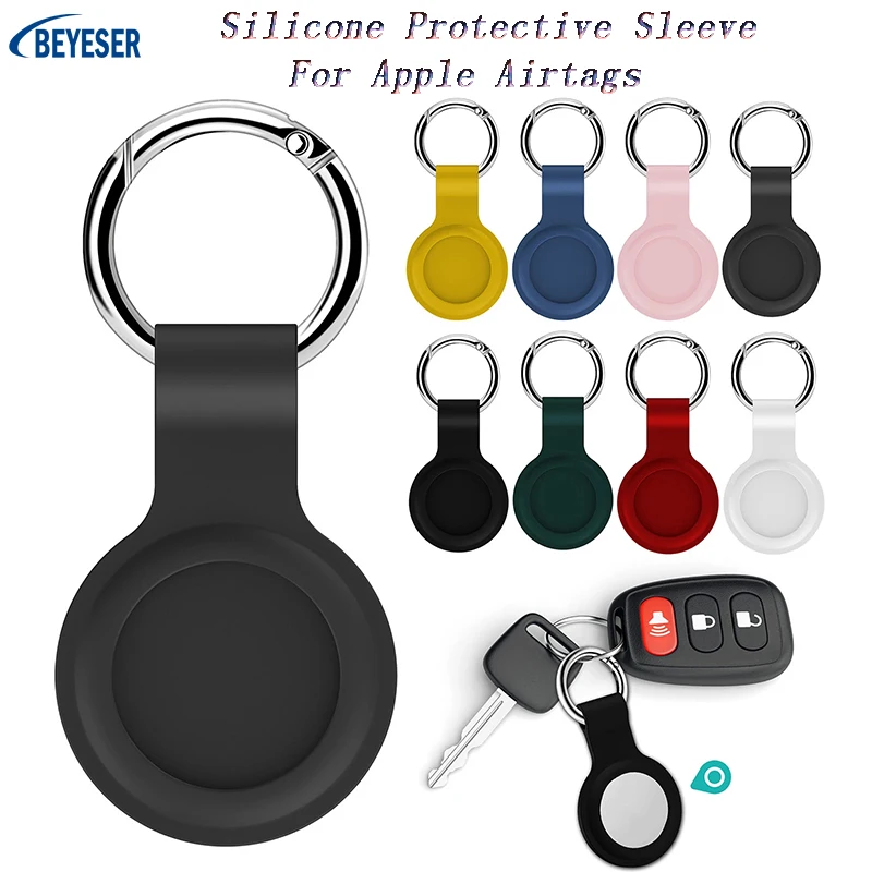 

Новый стиль, модный цепочка для ключей с устройством от потери, мягкий силиконовый цветной защитный чехол, подходит для Apple airtag