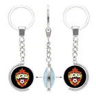 Двусторонний брелок для ключей с символикой футбольной команды ЦСКА