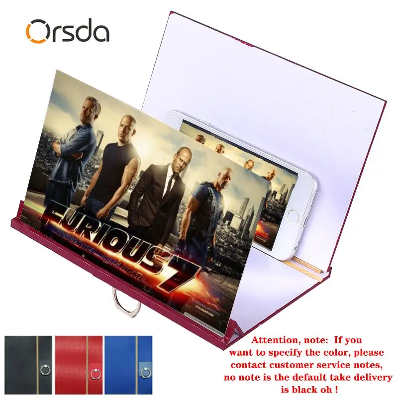 Orsda universal screen amplifier HD wooden 3D mobile phone screen amplifier for Iphone Samsung Huawei millet