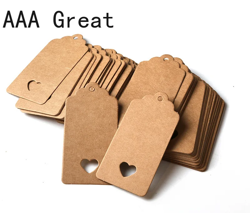 100 шт./лот этикетки карты Крафт-Бумага бирки ремесла бирка подарок Свадебные