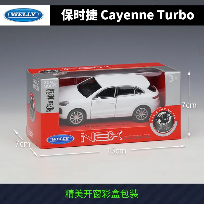 Модель автомобиля WELLY 1:36 Porsche Cayenne Turbo из сплава металлическая модель с коробкой