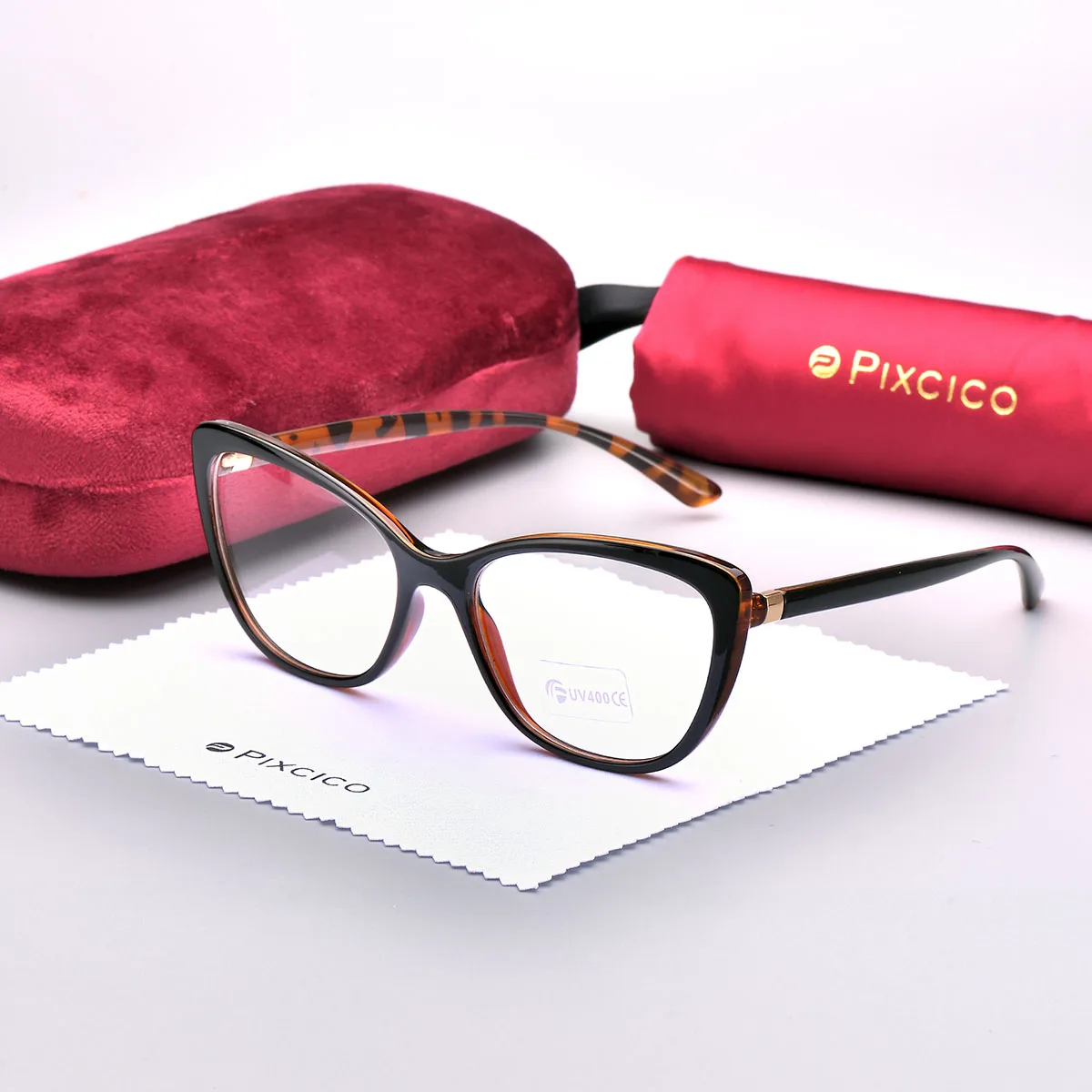 Pixcico B45737 кошачий глаз очки оправа женские роскошные брендовые оптические модные