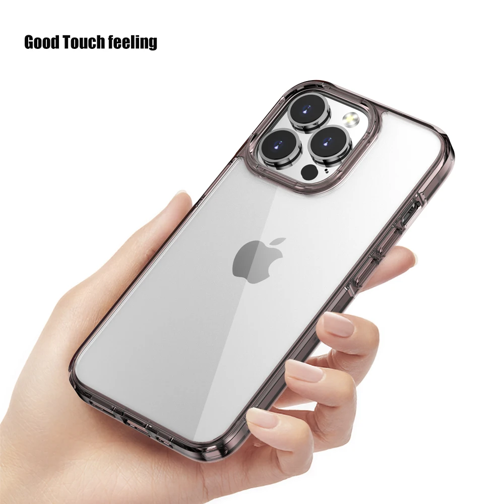 Высококачественный прозрачный акриловый чехол для iPhone 13 12 Pro Max PC + TPU Гибридный