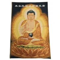 china old tibet silk thangka like hanging painting fengshui pharmacist buddha