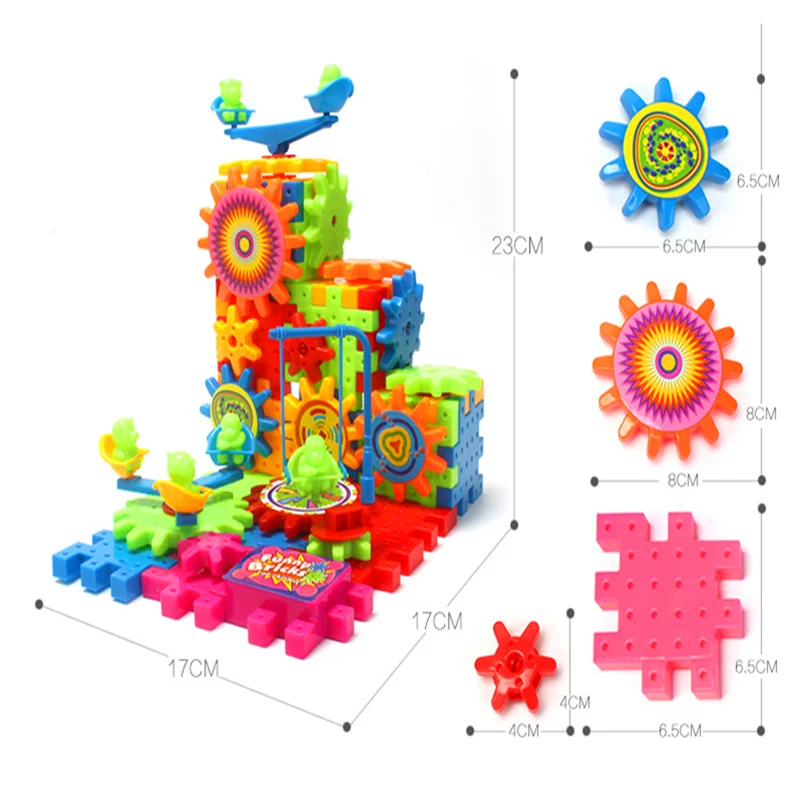 81 шт. электрические шестерни 3D модель конструктора пластиковые блоки кирпича