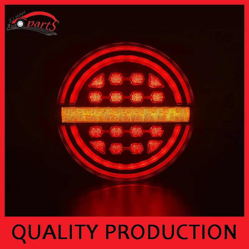 1Pcs 5.3&quot Round LED Truck Trailer Tail Light for benz scania volvo truck Rear Brake DRL Flow Turn Signal Lamp Bus Lorry - купить по