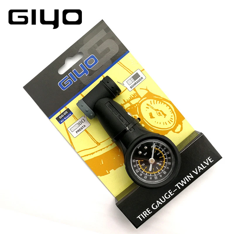 TAIWAN GIYO GG-05 манометр для шин велосипеда автомобиля тестер давления воздуха Presta