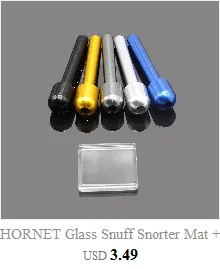 Чистый стеклянный двойной трубчатый нюхательный трубка Гувер HOOTEER Snuff Snorter