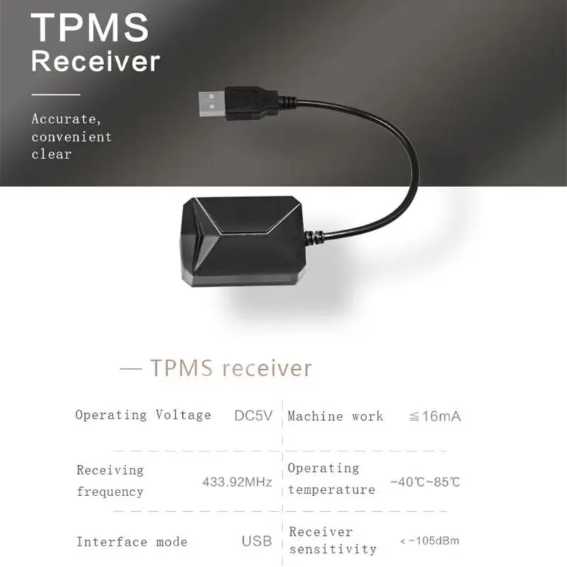 

USB TPMS tire pressure monitor/Android navigation tire pressure monitoring alarm system/wireless transmission with 4
