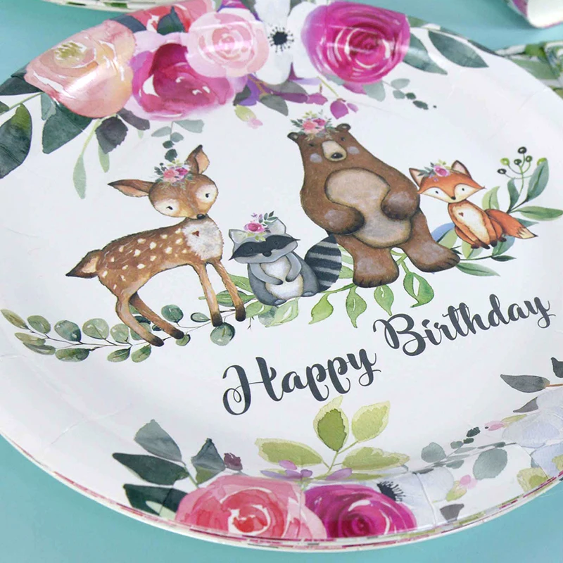 Одноразовая посуда в виде лисы сафари джунглей | Дом и сад