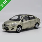 1:18 высокотщательная модель TOYOTA VIOS, модель автомобиля из сплава, статические металлические модели автомобилей с оригинальной коробкой