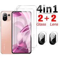 4in1 Protective Screen Tempered Glass For Xiaomi Lite Camera Lens Protector Film Mi11 11lite Redmi Note Global