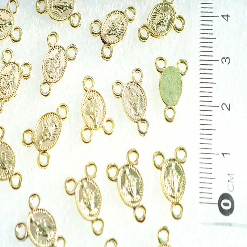 100 шт./католический мини-центр ожерелья с тремя отверстиями для нашей леди