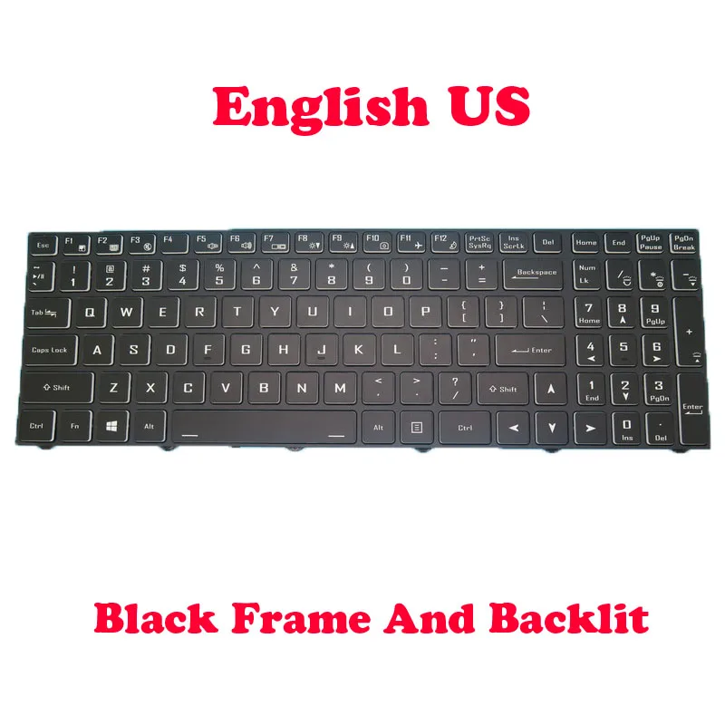 Laptop US Backlit Keyboard For Gigabyte For AORUS 7 GA NA SA United States US Black Frame For AORUS 7 KB SB MB