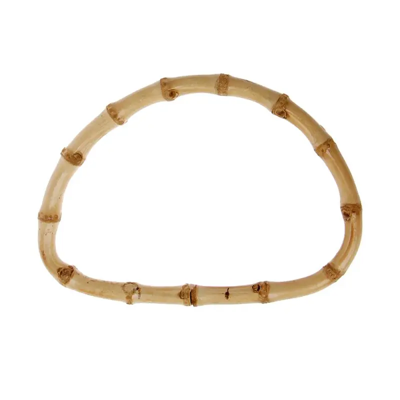 

50LD D shape Bamboo Handle for Handmade Handbag DIY Tote Purse Frame Making Bag Hanger