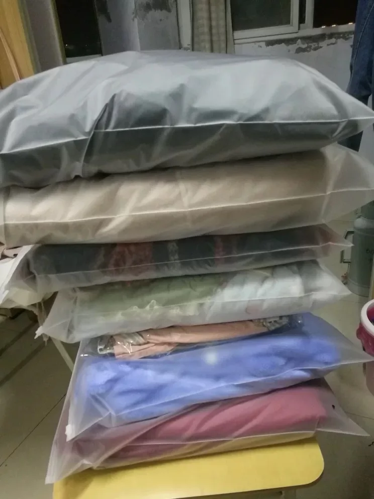 10 шт. Ziplock сумка матовые пластиковые упаковочные пакеты молнии замок сумка для хранения футболки/пакет для одежды