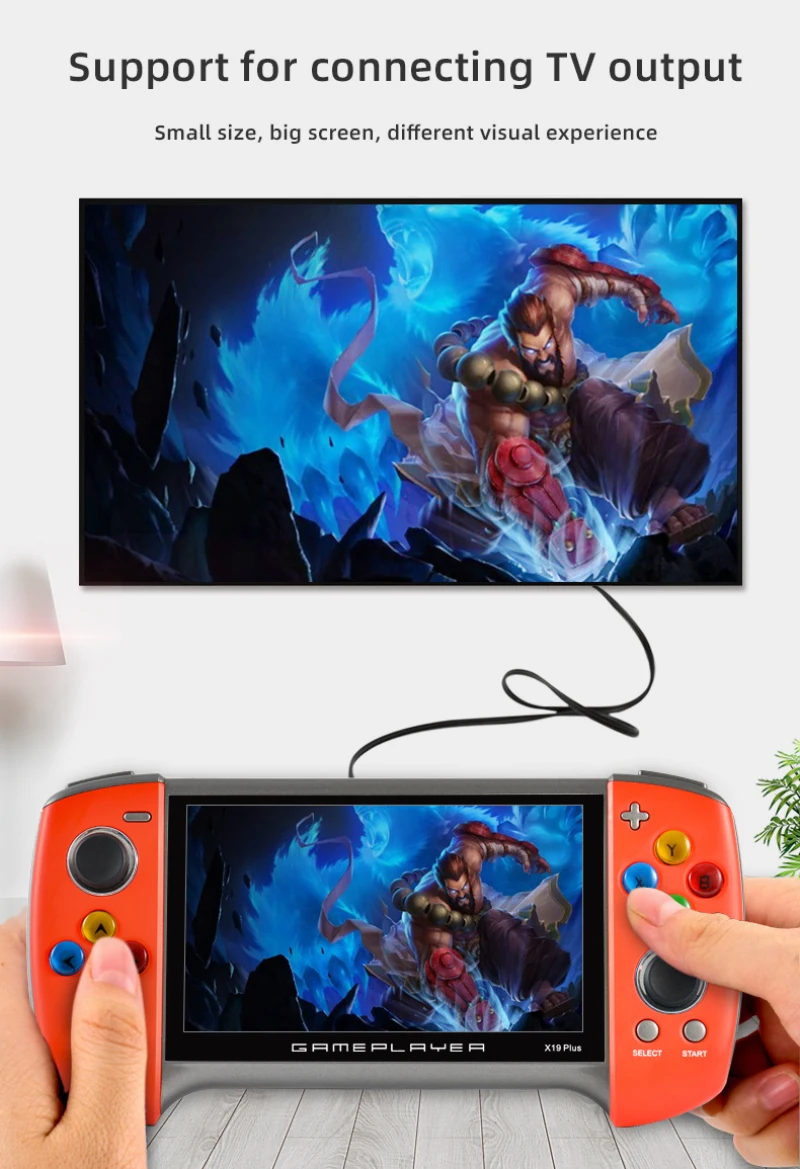 Новый джойстик X19 Plus портативная игровая консоль в стиле ретро большой экран 5 1