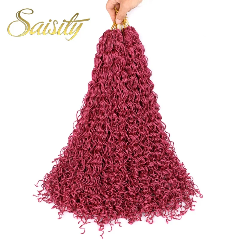 Saisity Zizi косички 20 дюймов серые розовые фиолетовые волосы для вязания крючком 48