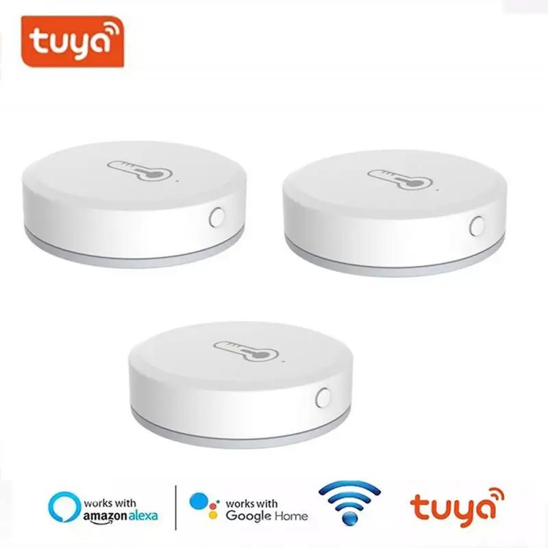 

Умный датчик температуры и влажности Tuya ZigBee, умный дом, управление через приложение Tuya, работает от аккумулятора, с концентратором ZigBee