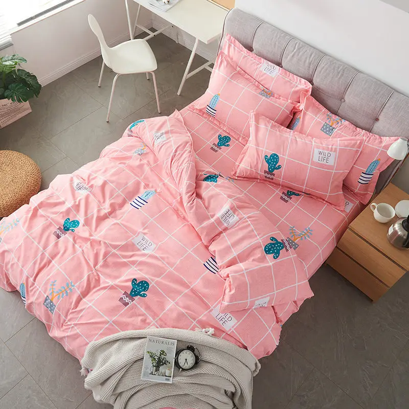 Комплект постельного белья Sisher с принтом листьев из полиэстера пододеяльник