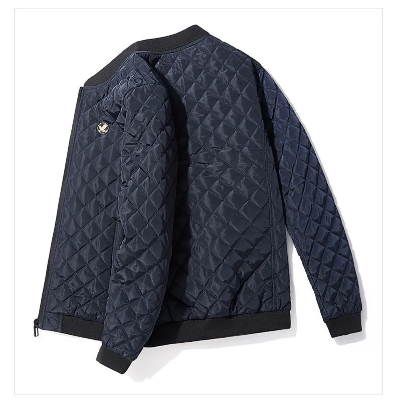 cinnamoroll biker Men jackets Diamond Pattern Fleece Lined Casual Jacket Men Fashion Clothing  Brand New men winter jacket
